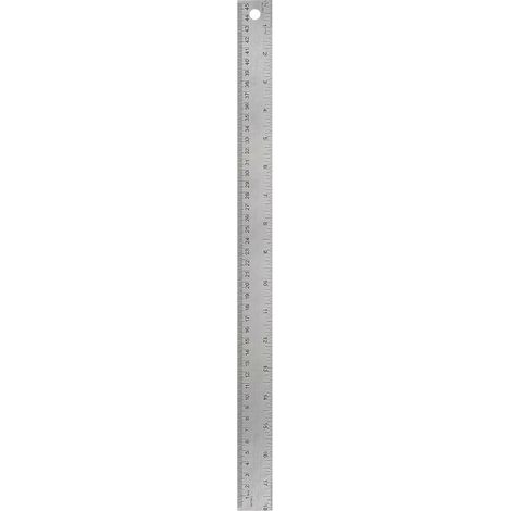 Règle de précision pour le dessin, règle droite, règle à base en liège, règle de bureau en acier inoxydable, règle de précision en métal-45.70X3.20X0.20CM-Silver Brown