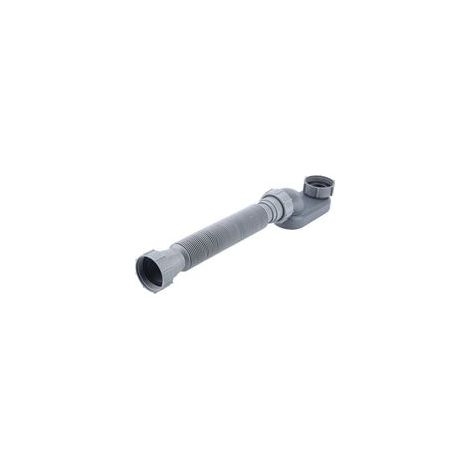 Flexibler Ablaufschlauch für Badewanne und Dusche mit 1 1/2"-Flach-Siphon, flacher, selbsttragender Badewannenablauf (1/5)