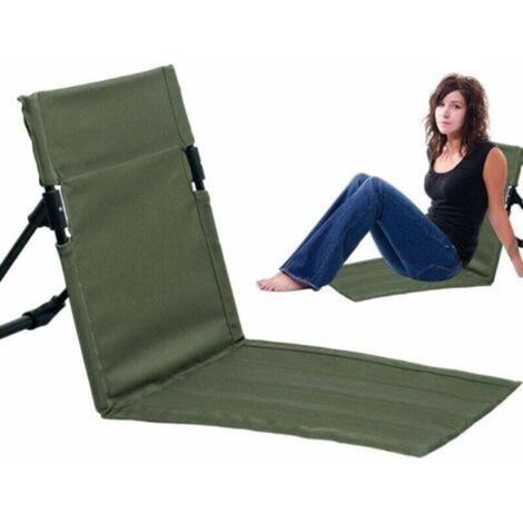 Klappbarer Strandstuhl, klappbarer Outdoor-Strandstuhl, Reisestuhl, Strandliegestuhl mit Rückenkissen, ideal zum Campen. (1/5)