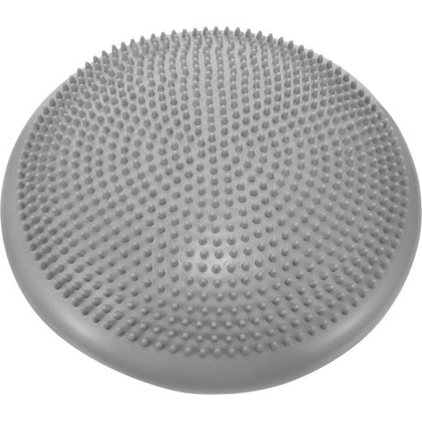 Coussin d'équilibre gris 34cm, surface texturée, pour améliorer l'équilibre, la posture et la stabilité (1/5)