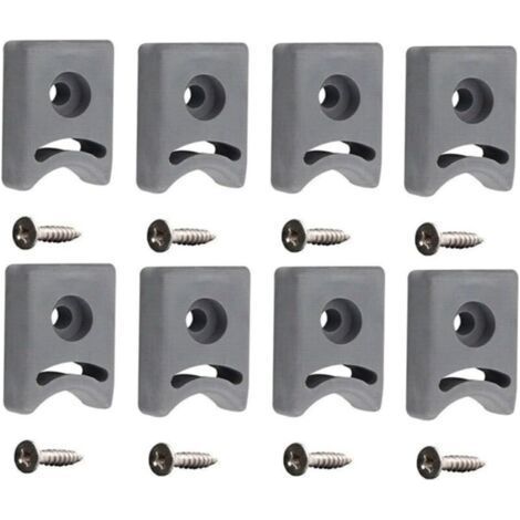 8 Pack Sliding Rubber Shower Door Sliders, 26mm, Square Positioning for Improved Safety (1/5)
