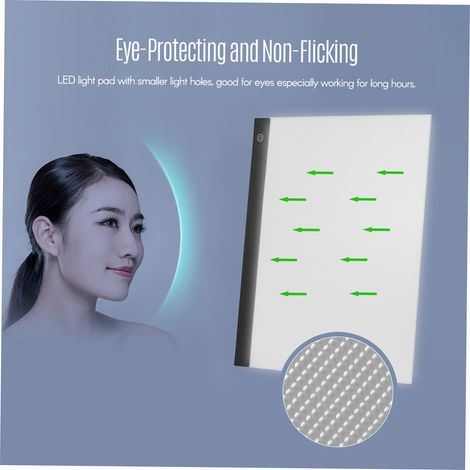 Tablette graphique LED A3 avec panneau lumineux et luminosité réglable sur 3 niveaux, idéale pour le traçage, le dessin, la copie et la visualisation de fournitures de peinture pour bijoux et diamants (1/5)