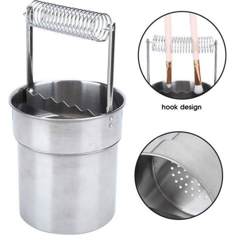 Nettoyeur Pinceau - Acier Inoxydable - Double Couche Filtration - Pour Lavage Et Sechage De Pinceaux - 1 Piece (1/5)