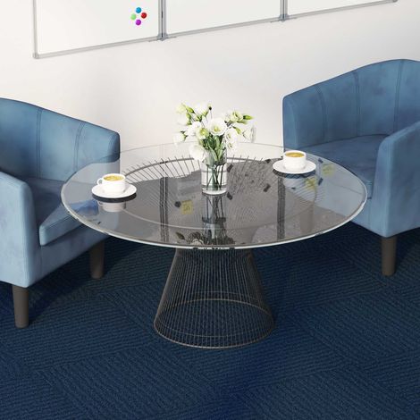 vidaXL Carpet Tile Blue 50 x 50 cm 20 pcs PP and Bitumen