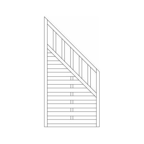 Dichtzaun Freiburg Schrägelem. GRAU, B90 x H180/90 cm