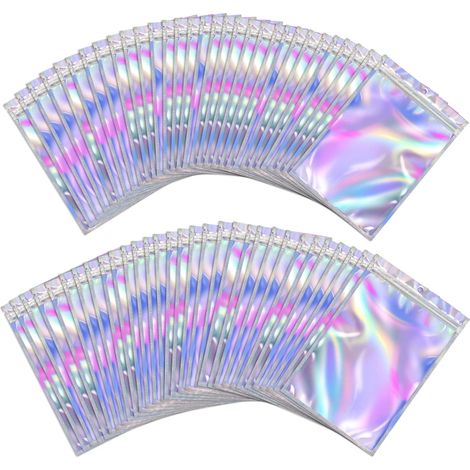 200 sachets refermables pour déodorant, sachets en aluminium transparents plats avec fermeture éclair, sachets de conservation des aliments en plastique, sachets en aluminium (Mylar) pour la conservat (1/5)