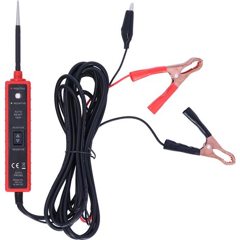 GARRYFIZH Testeur de circuit électrique 6-24 V, outil de diagnostic automobile professionnel avec câble de 4,5 m