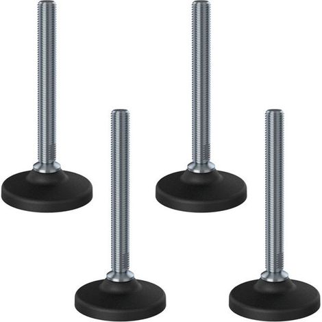 Baustellenmaterial Niveau-Adjustierung Edelstahl M16x150 mit 80mm Kunststoffbasis 1000 kg - Set von 4