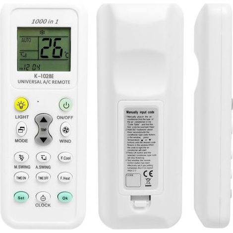 Universelle Fernbedienung für Klimaanlagen von LG, Gree, Midea, Toshiba, Haier, Daikin, Hitachi, Sharp, Samsung, Sanyo, Hisense und über 1000 weiteren Marken. (1/5)