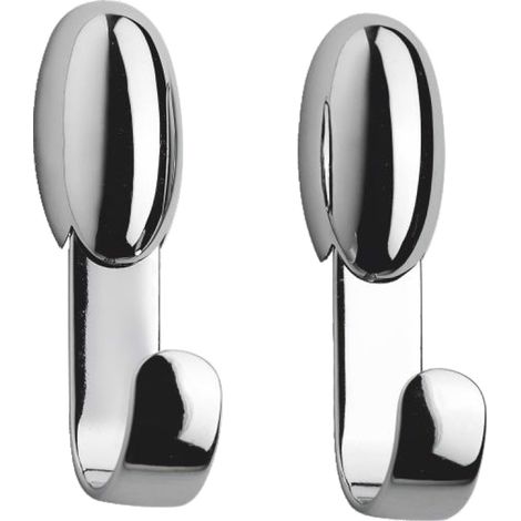 2 Appendiabiti da parete bagno ganci attaccapanni appendino 2 pz mod. Daiana