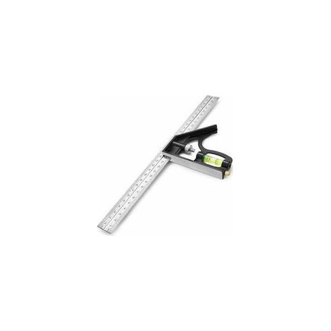 Winkelmesser, 300-mm-Kombinationswinkel, Kombinationswinkelmesser aus Edelstahl mit verstellbarem rechtwinkligen Winkelmesser aus Zinklegierung, Kombinationswinkelmesser, 209 g (1/5)