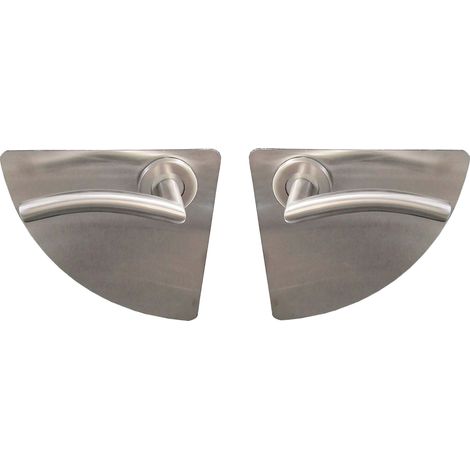 Pareja de platos de limpieza Quarter Moon KLOSE con asas de acero inoxidable VAGUES 304  Sin rosetas de función