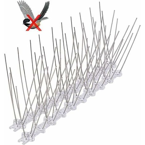 pinchos antipalomas, de acero inoxidable, para techos, paredes y aves. (1/5)