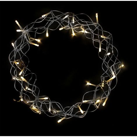 Metallkranz Ø 30 cm zum hängen - 40 LED - LED Kranz mit Timer