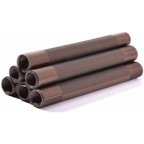 Lot de 6 Sets de Table lavables PVC Antidérapant Respectueux de l'environnement , 30 x 45 cm,Marron (1/5)