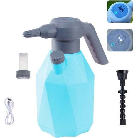 -Pulvérisateur électrique rechargeable de 3 L avec buse réglable pour l'entretien des plantes de jardin, le lavage de voiture et le nettoyage de la maison (1/4)