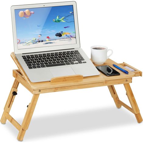 Faltbarer Laptopständer aus Bambus - Verstellbarer Nachttisch