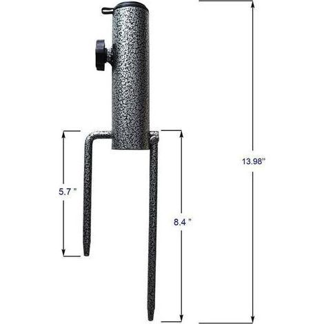 pair Piquet de parasol, piquet de sol, parasol, parasol de plage, ancrage pour sable, mât de parasol, fer, support de parasol, accessoires pour parasol, fixation pour mât de parasol de balcon, épaisse (1/3)