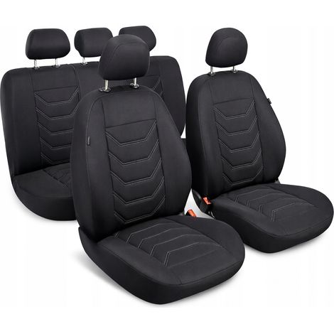 Fundas universales para asientos de coche delanteros y traseros, juego Comfort blanco (1/5)