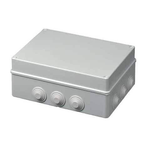 Boite de dérivation grise 240X190X90mm étanche à embouts IP55 couvercle vis isolées plombables SIB P03418