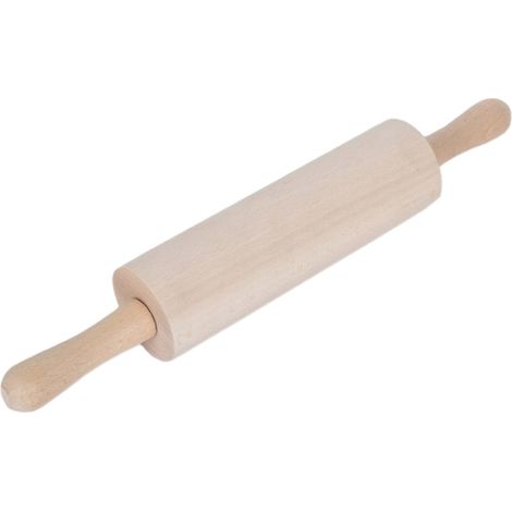 Mattarello in legno da cucina con manici in legno (1/3)