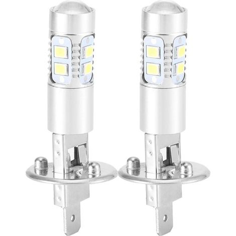 Ampoule Led H1 100w, Ampoules De Phare Feu De Brouillard 360 Degrés Phare Ampoule Led 2pcs H1 6000k Super Blanc 100w Led Kit Ampoules Phares H1 Led Voiture Luces Leds H1 h1 100w (1/5)