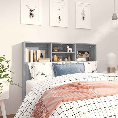 vidaXL Mueble cabecero gris Sonoma 120x19x103,5 cm (1/5)