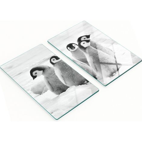 Tableros de vidrio elegantes y resistentes con estampado de polluelo de ping眉ino, 2x30x52 cm.