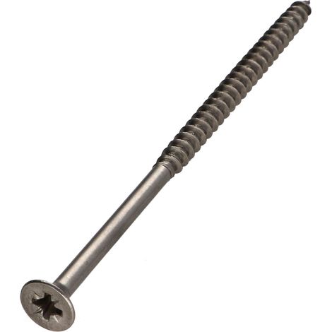 VBA Vis bois agglo Inox A2 Tête fraisée Pozi 5X100 Filetage partiel-1 pièce (1/3)