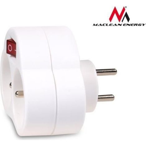 Multiprise - 2 Prises - Interrupteur On Off - 230 V 16 A - Usage Interieur Et Exterieur - 1 Unite (1/3)