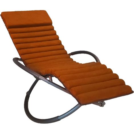 CHALET & JARDIN Bain de soleil Swing Luxe Monaco en aluminium - Terracotta (1/5)