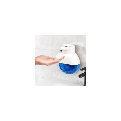Distributeur de savon (blanc) sans contact, distributeur de lavage des mains en mousse de 400 ml, di (1/5)