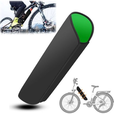 Protection de batterie pour vélo électrique - Couvercle de batterie intégré - Vert - Convient aux cadres de 28 à 36 cm de circonférence (vert) (1/5)