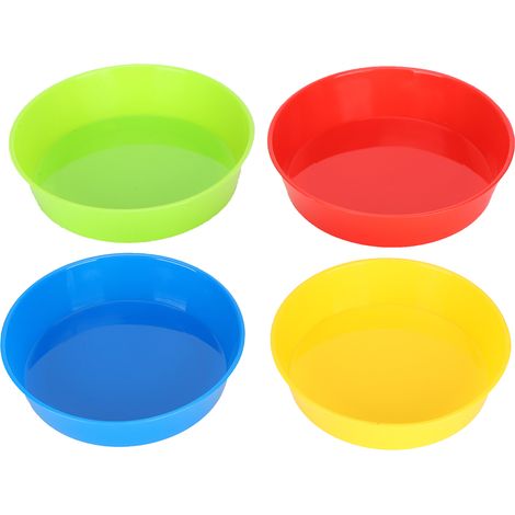 4pcs Plastic Artist Children Paint Tray Palettes Student Craft DIY Round Pallets Accessory (1/5)