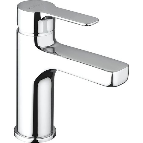 Mitigeur de lavabo chromé 150mm – Bec haut – Laiton – 1 poignée – Fixation sur plan – Pour salle de bain moderne
