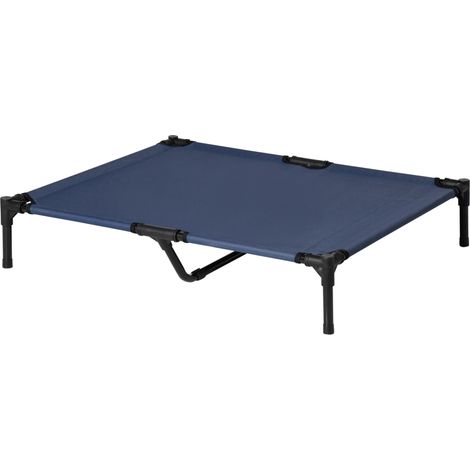 Raised Dog Bed Cat Elevated Lifted Portable Camping w Metal Frame Blue (Large) (1/5)