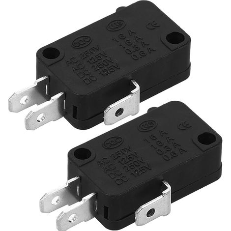 Lot de 2 Interrupteurs de Remplacement pour Micro-ondes, Design Précis en Plastique et Métal, Facile à Utiliser, Accessoire pour Appareils Électroménagers (1/5)