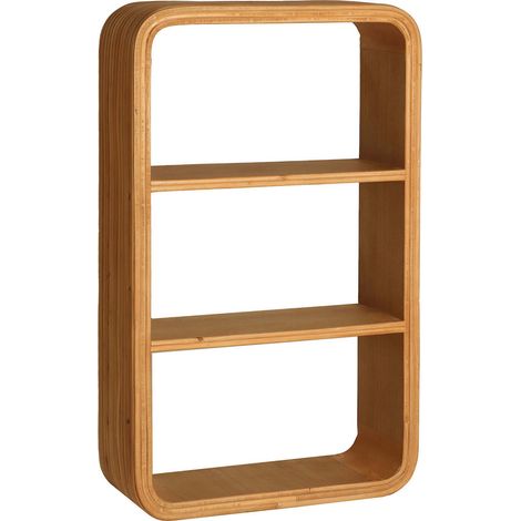 Bibliothèque nordique en bois clair style scandinave élégant - Bois naturel clair chaleureux (1/4)