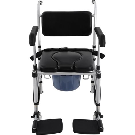 Chaise de toilette, hauteur réglable, design pliable, Panneau Souple (1/2)