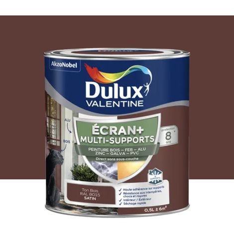 Peinture DULUX VALENTINE Ecran+ Multi-supports Ton bois 0,5 L (1/4)