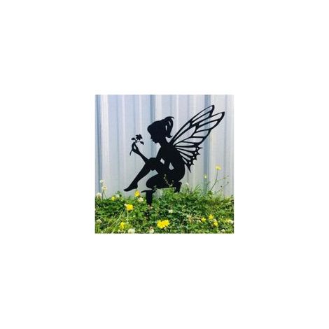 Decorazioni da giardino in metallo da fiaba: pendenti, statuette divertenti e sculture di tendenza per interni ed esterni, 1 pezzo (stile 2). - Crezuo