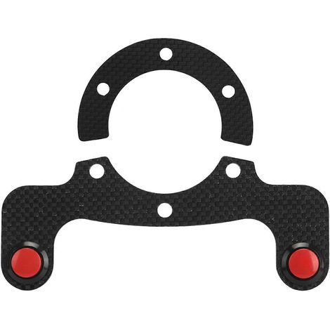 Kits de boutons de klaxon externes en fibre de carbone pour volants MOMO/OMP/Nardi/Sparco à 6 boulons et double bouton-AquaForge (1/5)
