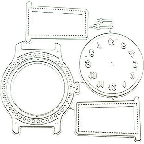 Ausgehöhlte Uhren-Stanzformen aus Kohlenstoffstahl für DIY-Scrapbooking
