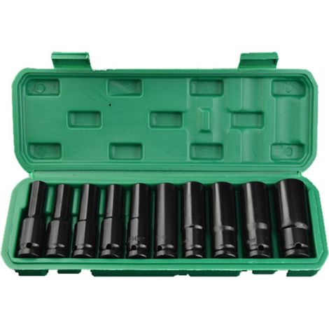 Jeu de clés à douille 8-24 à tête allongée hexagonale, ensemble de 10 pièces, boîte à outils de réparation automobile 2 (1/5)