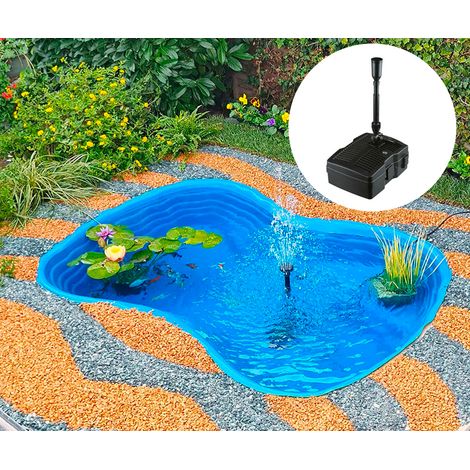 Kit Laghetto Artificiale + Pompa Filtro da Giardino 178x125x45 cm in Polietilene 610 Litri Azzurro (1/5)