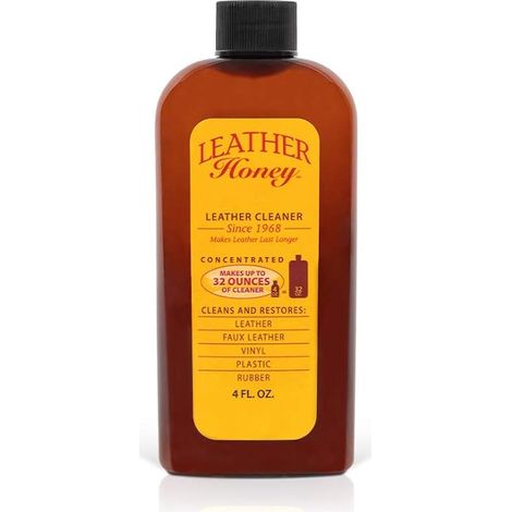 LEATHER Cleaner Leather Care for Clothes, Furniture, Interior Cars, Shoes, Vinyl and Leather Accessories, Leather Care, Concentrated Formula, Diluted 946 ml (1/5)