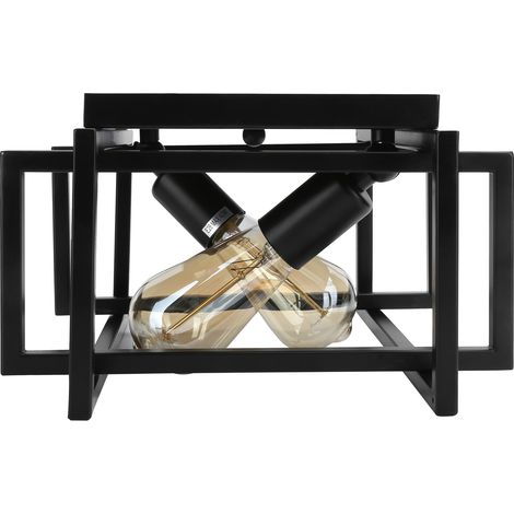 Plafonnier E26 style industriel américain en fer forgé pour couloir et balcon, AC85-240V (1/5)