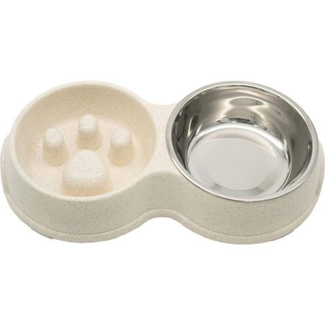 Filiyano-Gamelle double en acier inoxydable pour aliments pour animaux de compagnie (1/5)
