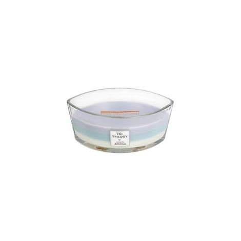 WoodWick Trilogy Calming Retreat candela profumata