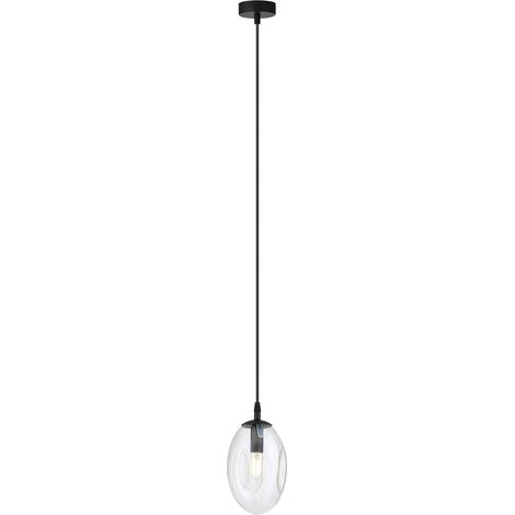 Lampada a Sospensione Astral, Acciaio verniciato a polvere, Vetro, Nero, 12x100x10 cm (1/5)